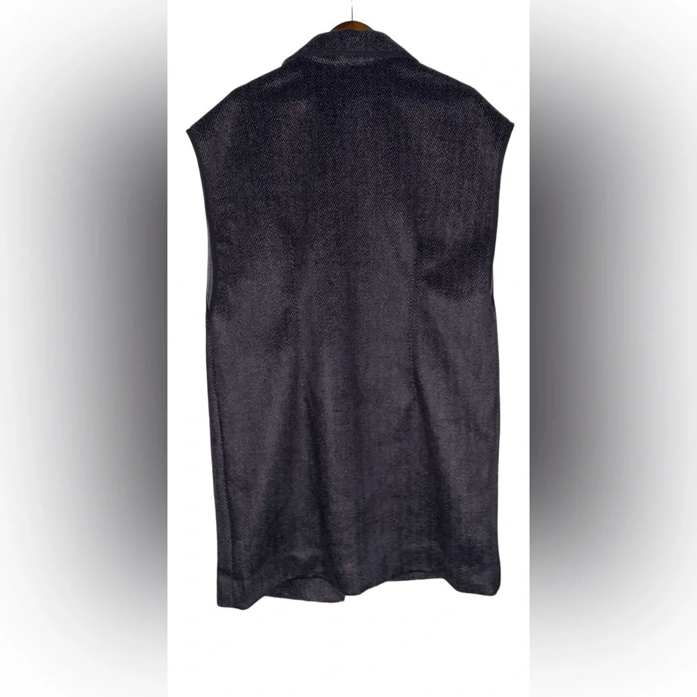 CAbi‎ Novel Herringbone Tweed Vest Quiet Luxury Capsule Wardrobe Women M/L